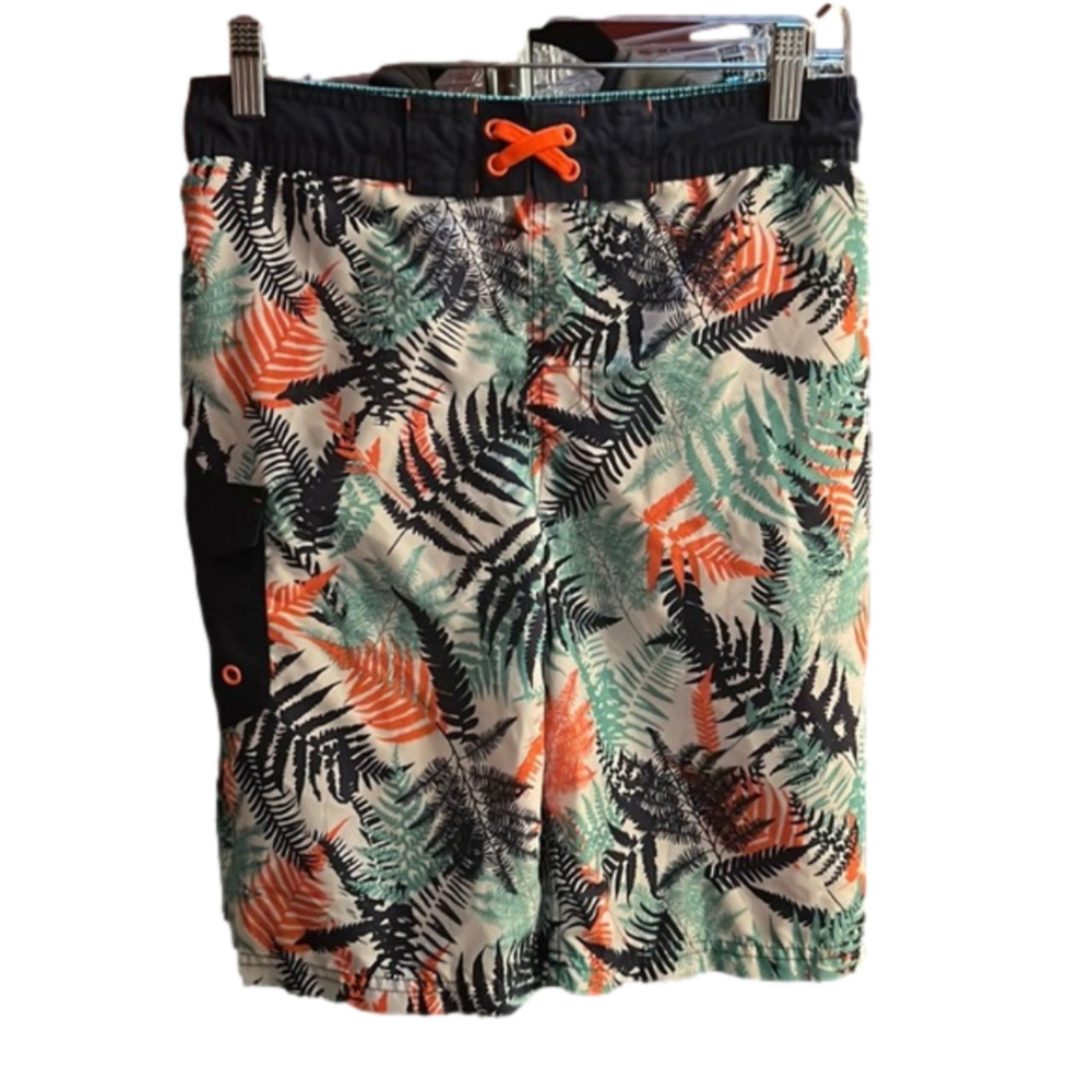 Swim Shorts XL 16 Cat and Jack Fun bright colors Blue Orange Like New